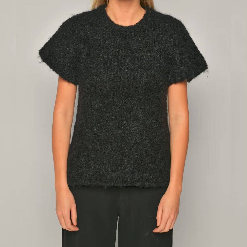 Toteme Espera Black Merino Wool & Mohair Knit